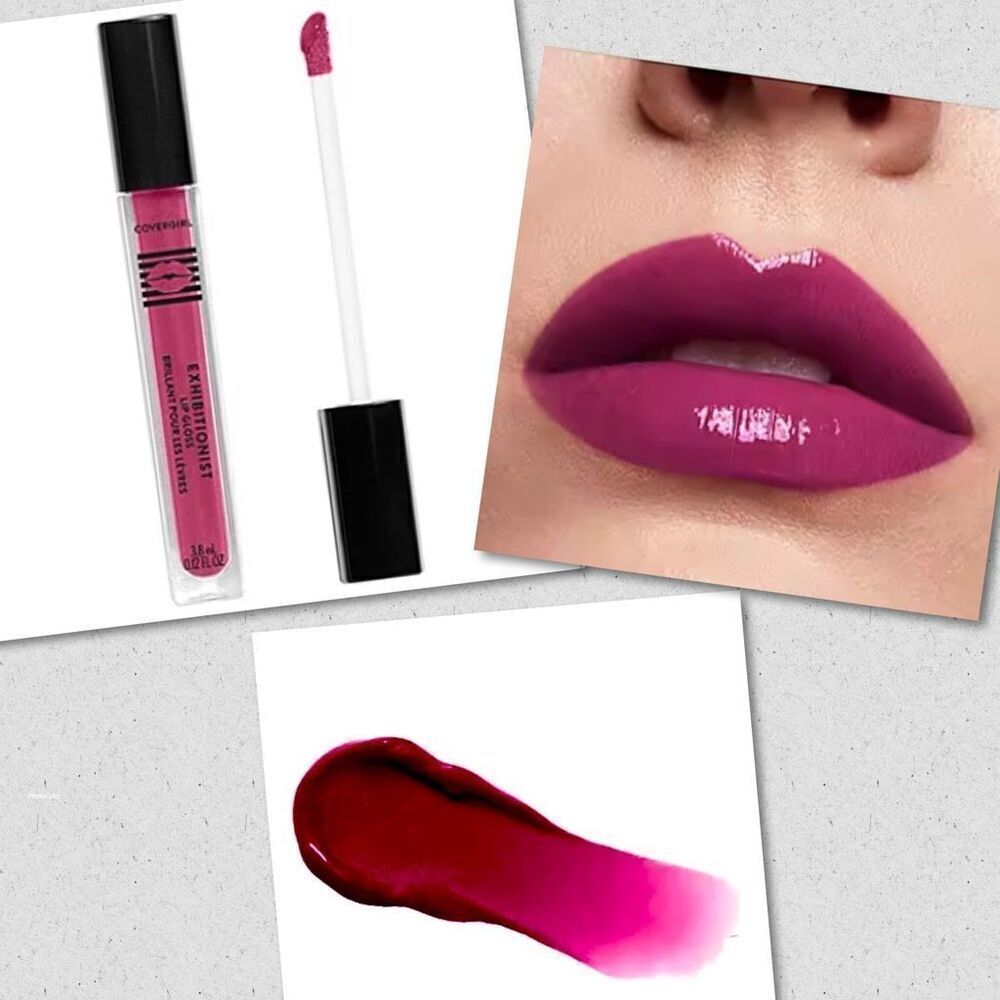 NWT Covergirl 210 Gurrrlll Dark Pink Fuchsia Exhibitionist Lip Gloss Lip color